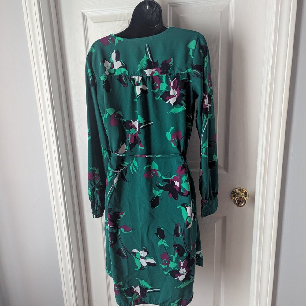 Merino green floral dress - S - Picture 5 of 6